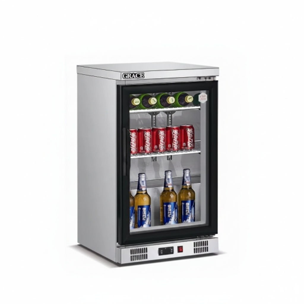 Wine Beer Fridge Dual Zone - Under Counter Fridge, 304 Stainless Steel