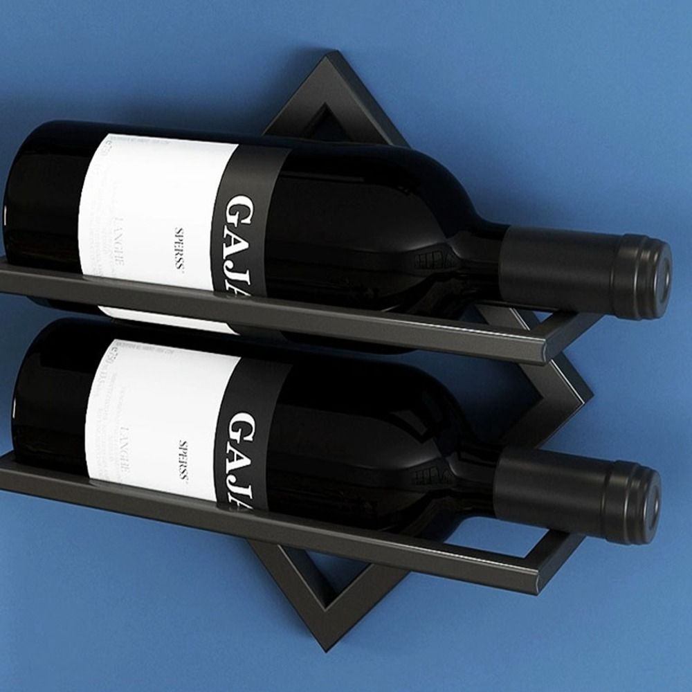 Wine Rack Wall Mount - 2 Bottle Upside Down Wine Rack