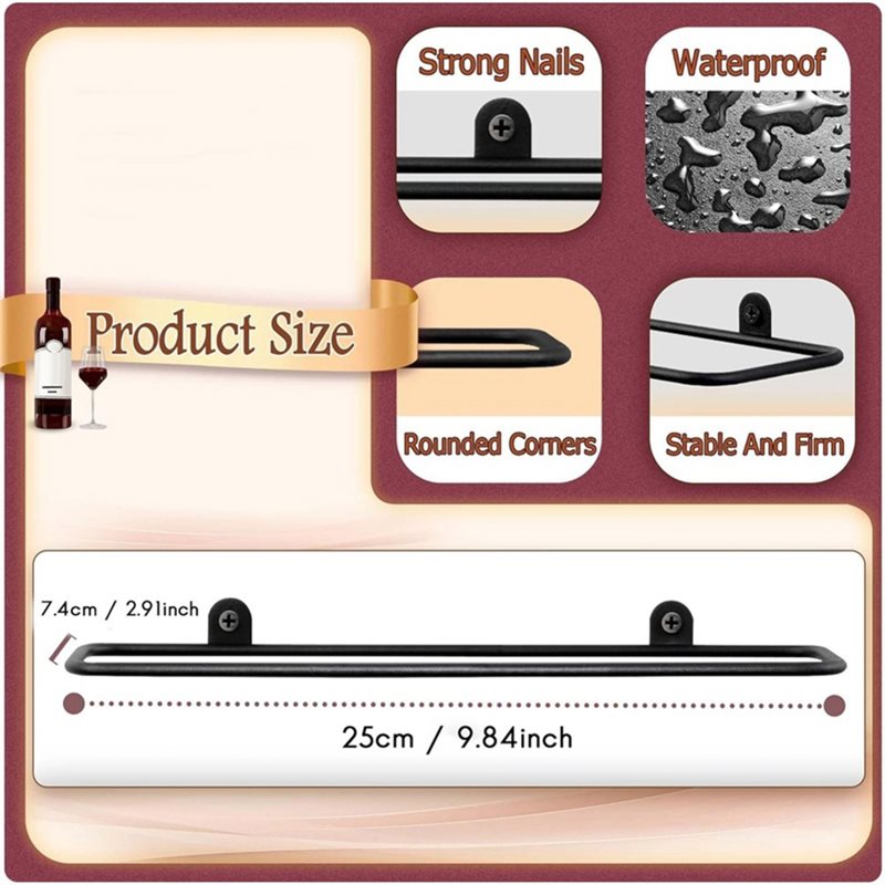 AB66-6 Pcs Wall Mounted Wine R - огляд і ціна Wine Rack Wall Mount
