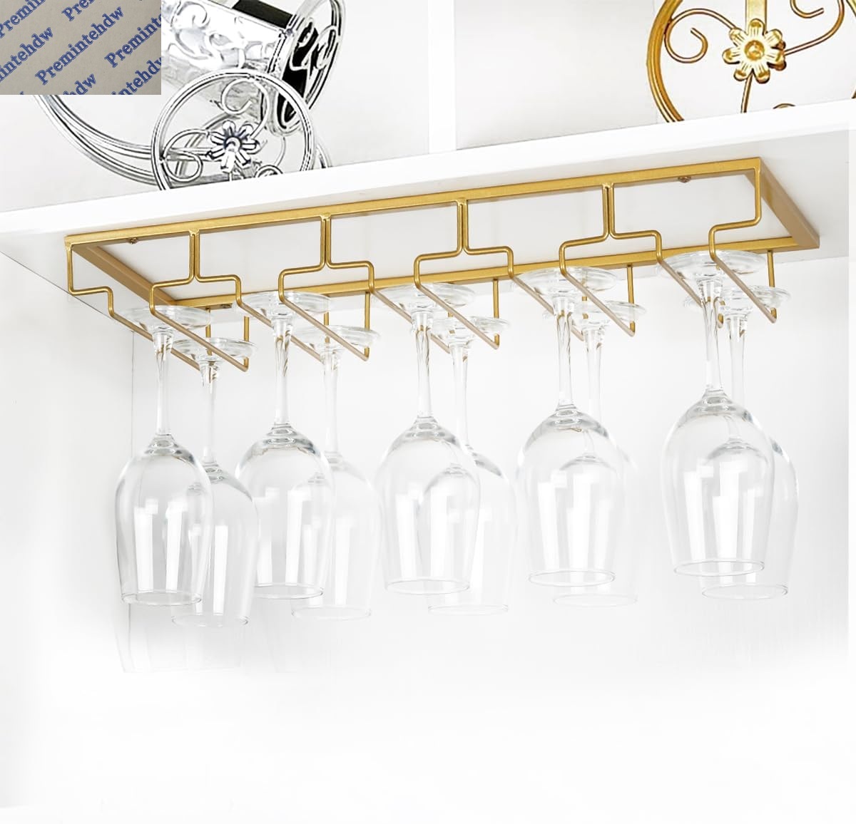 1Pc Retro Wine Glass Rack Unde - огляд і ціна Wine Rack Wall Mount