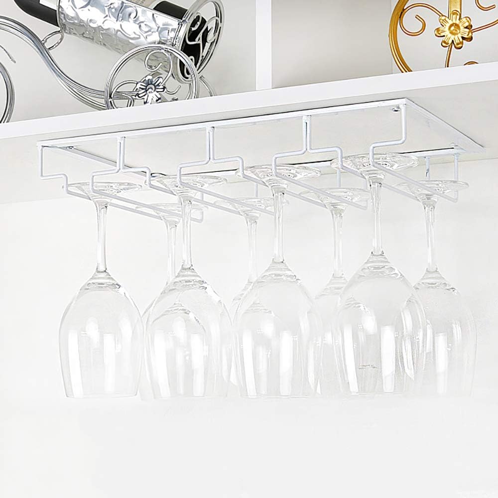 1Pc Retro Wine Glass Rack Unde - огляд і ціна Wine Rack Wall Mount