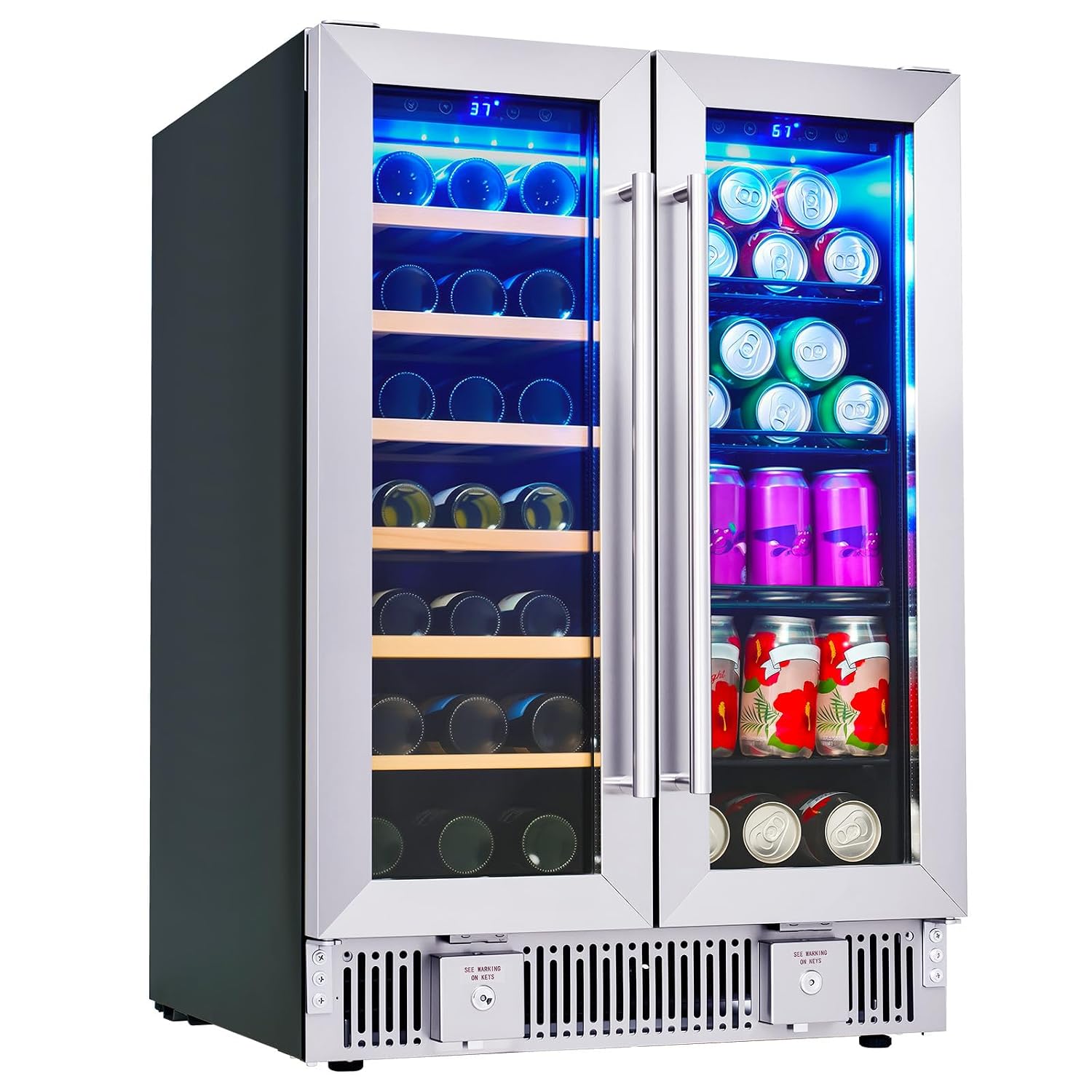 Beverage Refrigerator, 24-Inch - огляд і ціна Wine Beer Fridge Dual Zone
