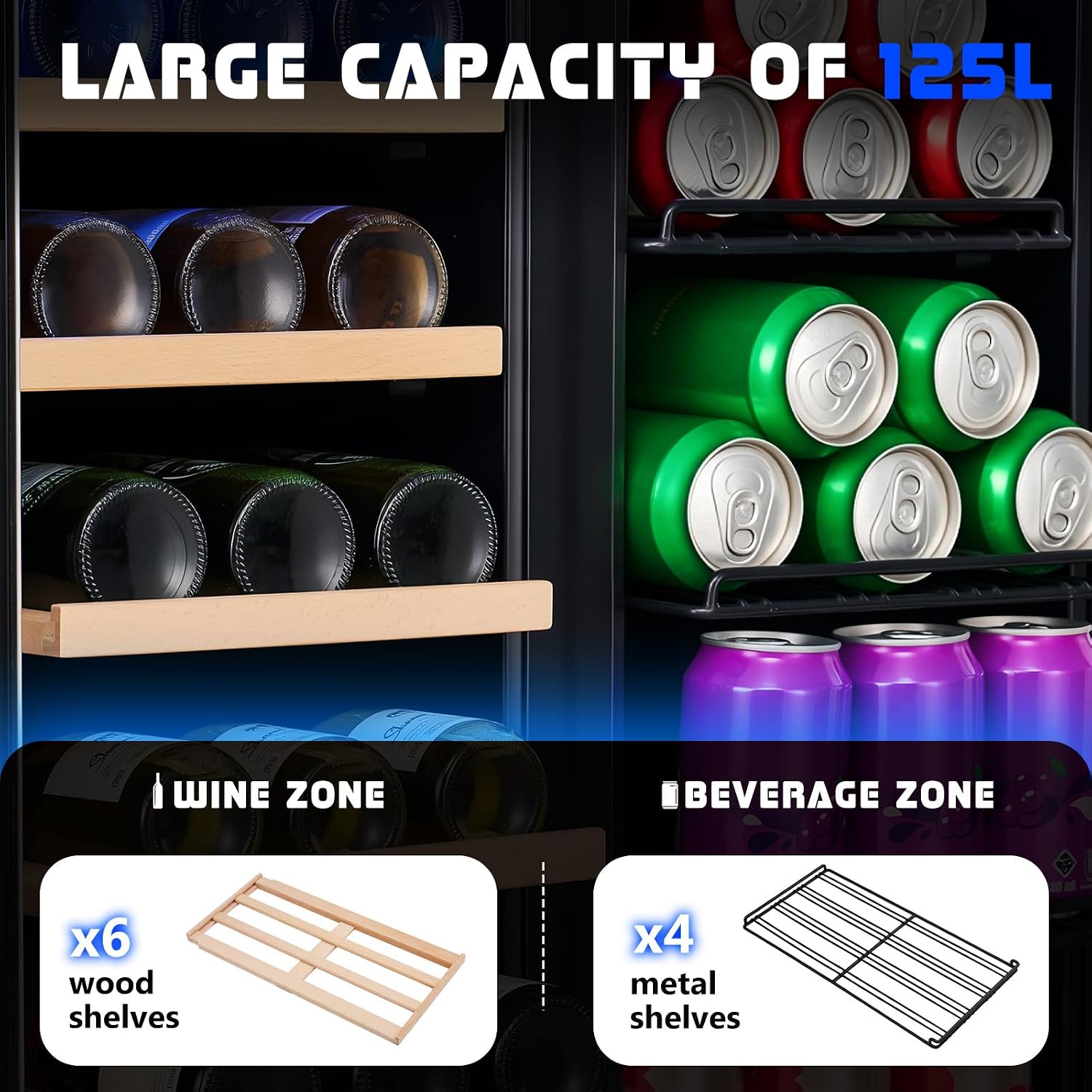 Beverage Refrigerator, 24-Inch - огляд і ціна Wine Beer Fridge Dual Zone