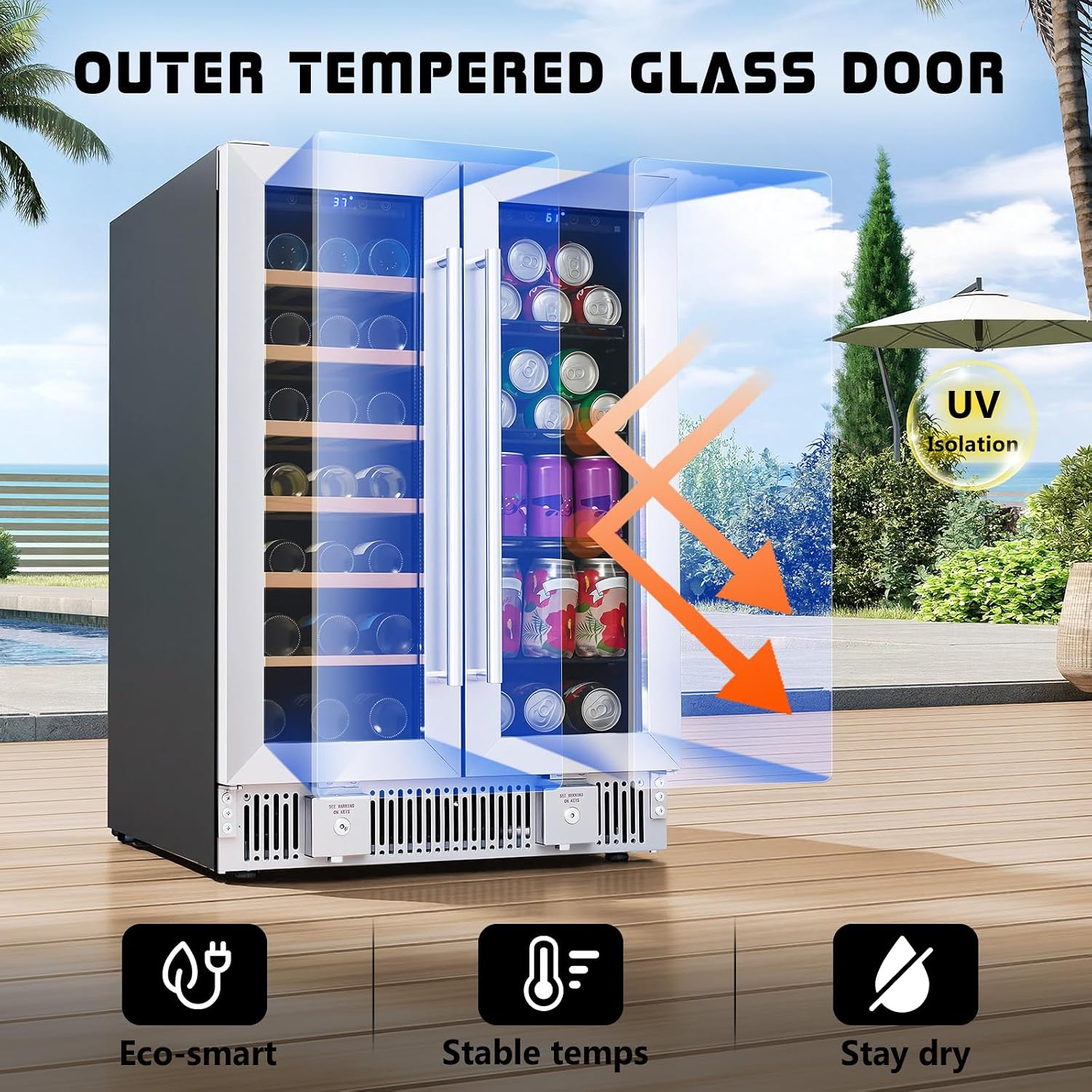Beverage Refrigerator, 24-Inch - огляд і ціна Wine Beer Fridge Dual Zone