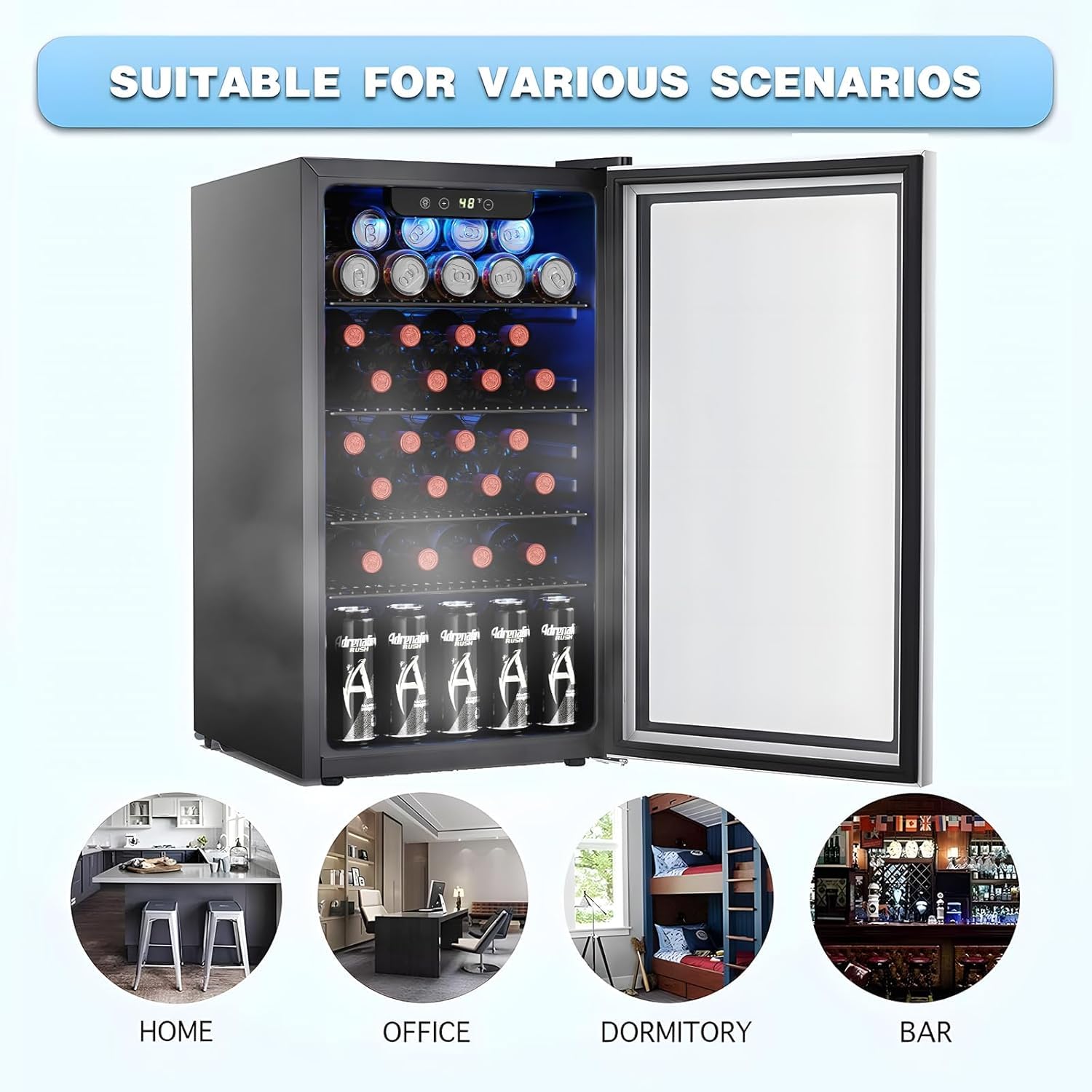 26 Bottle 130 Can Wine Cooler/ - огляд і ціна Wine Beer Fridge Cabinet