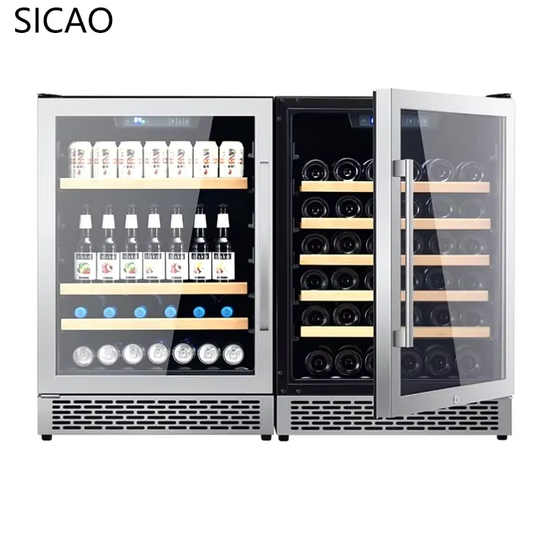 2 Door Wine Beer Fridge Glass  - огляд і ціна Wine Beer Fridge Dual Zone