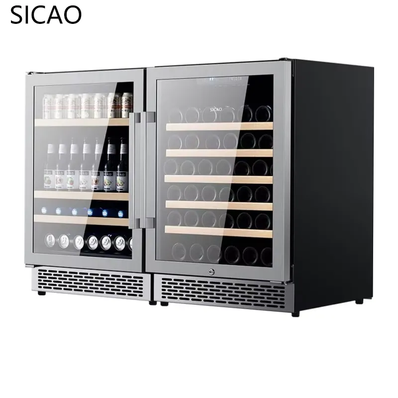 2 Door Wine Beer Fridge Glass  - огляд і ціна Wine Beer Fridge Dual Zone