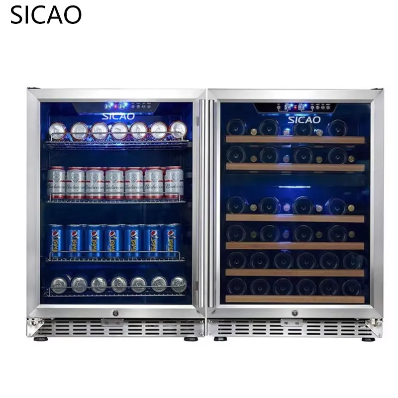 2 Door Wine Beer Fridge Glass  - огляд і ціна Wine Beer Fridge Dual Zone