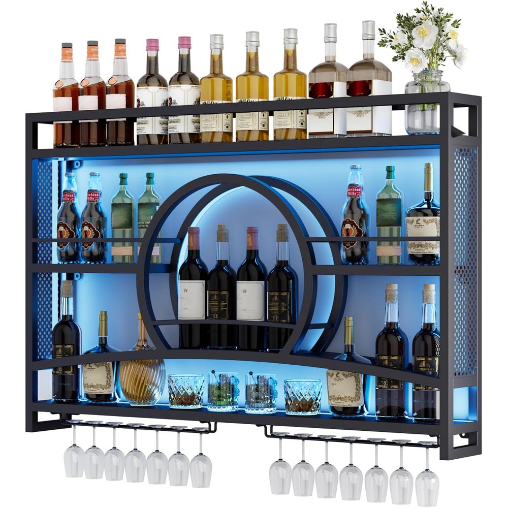 3-Tiers 46in Wine Rack Wall Mo - огляд і ціна Wine Rack Wall Mount