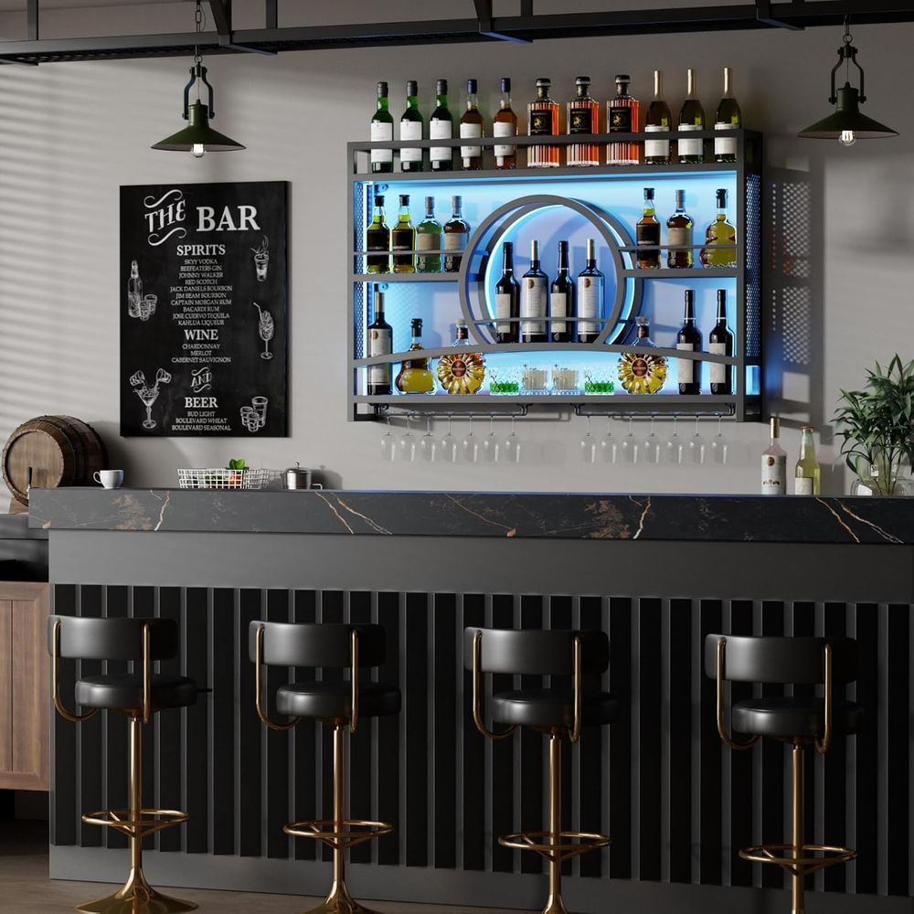 3-Tiers 46in Wine Rack Wall Mo - огляд і ціна Wine Rack Wall Mount