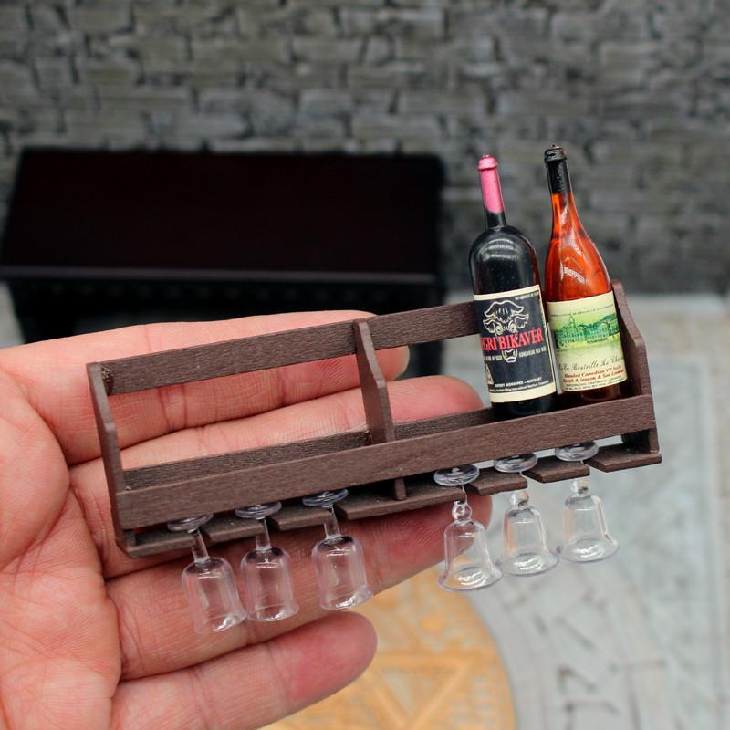 1Set Dollhouse Toy Simulation  - огляд і ціна Wine Rack Wall Mount