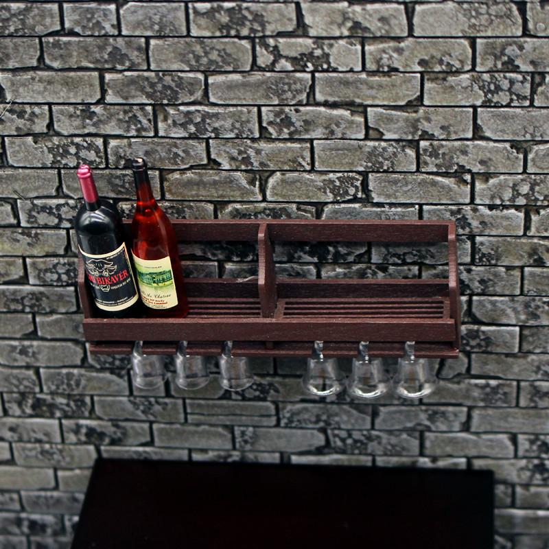 1Set Dollhouse Toy Simulation  - огляд і ціна Wine Rack Wall Mount