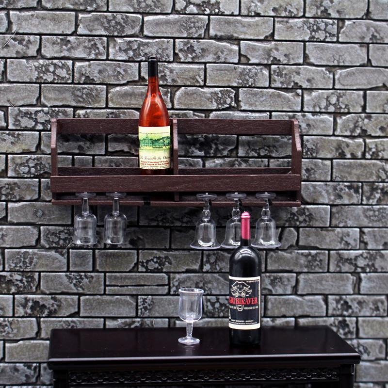 1Set Dollhouse Toy Simulation  - огляд і ціна Wine Rack Wall Mount