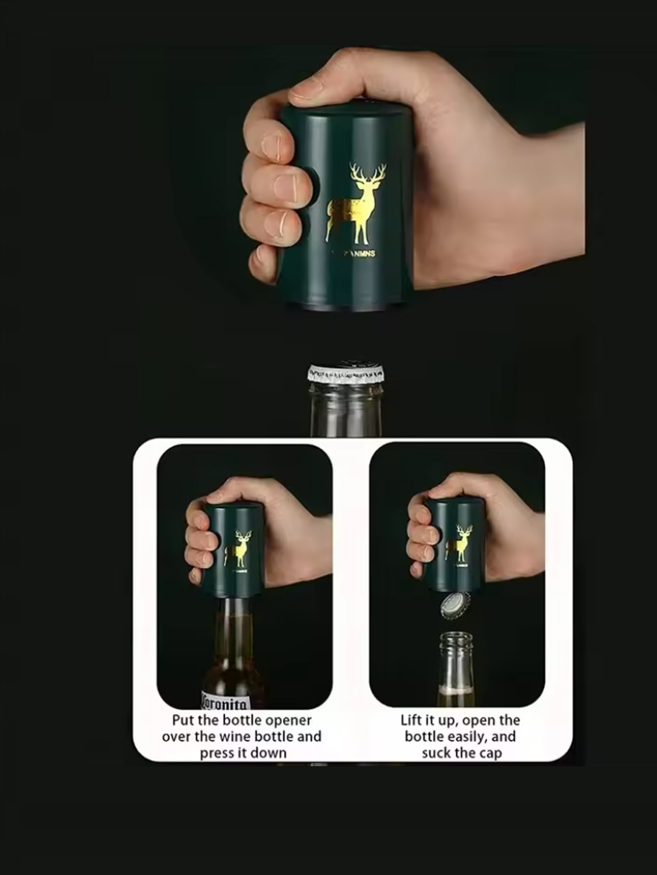 1Pcs Automatic Beer Bottle Ope - огляд і ціна Wine In Beer Bottle
