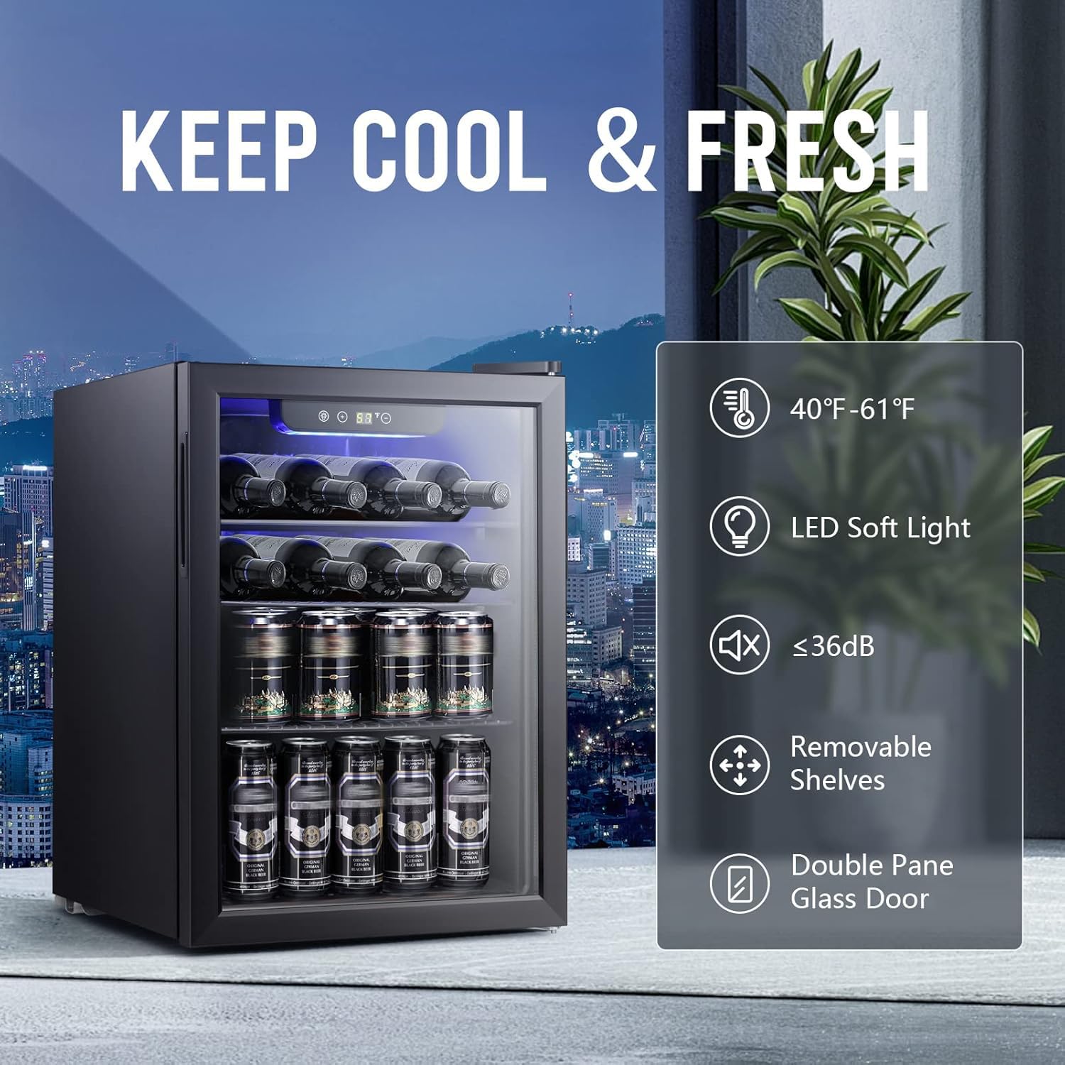 2.6cu.ft Wine Cooler/Cabinet B - огляд і ціна Wine Beer Fridge Cabinet