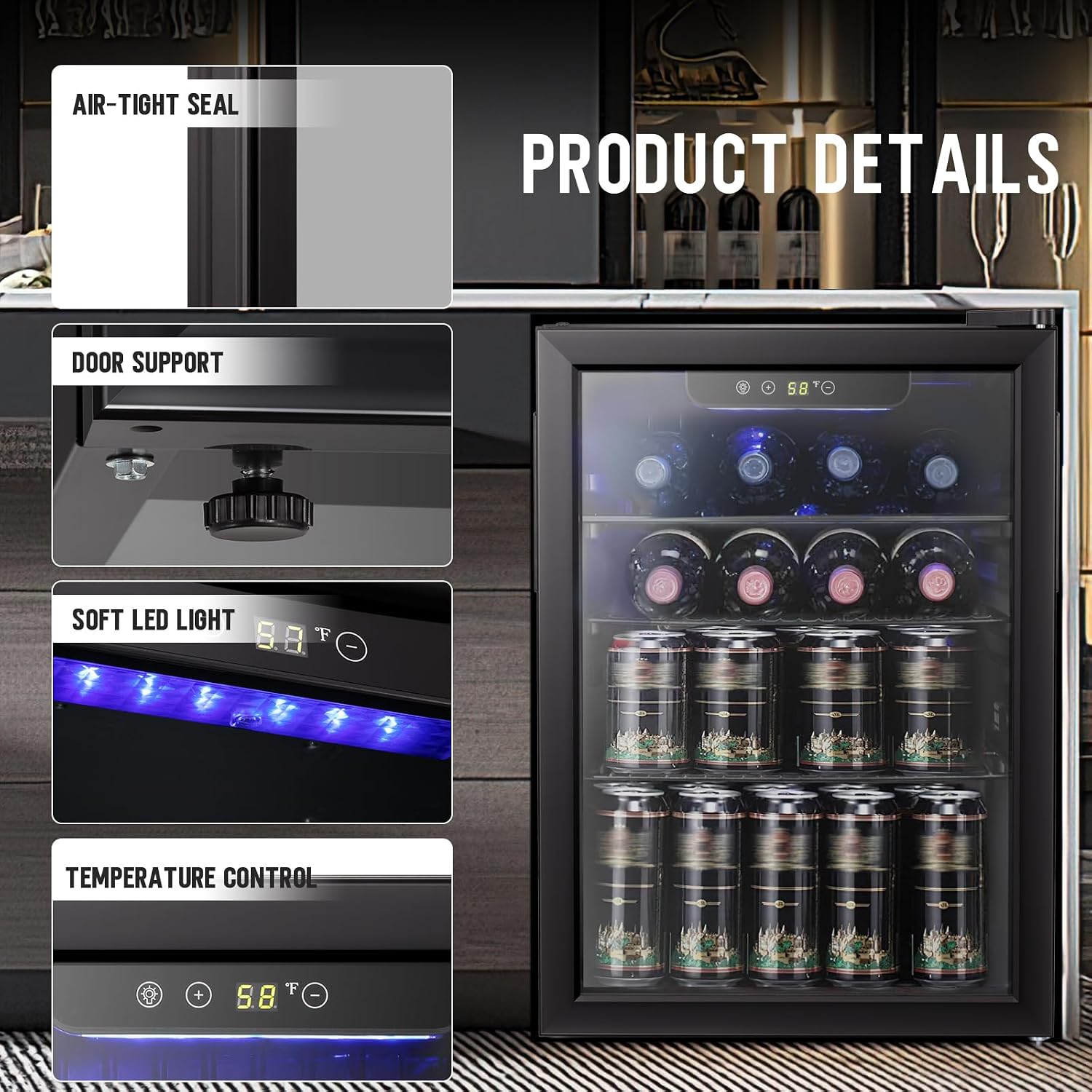 2.6cu.ft Wine Cooler/Cabinet B - огляд і ціна Wine Beer Fridge Cabinet