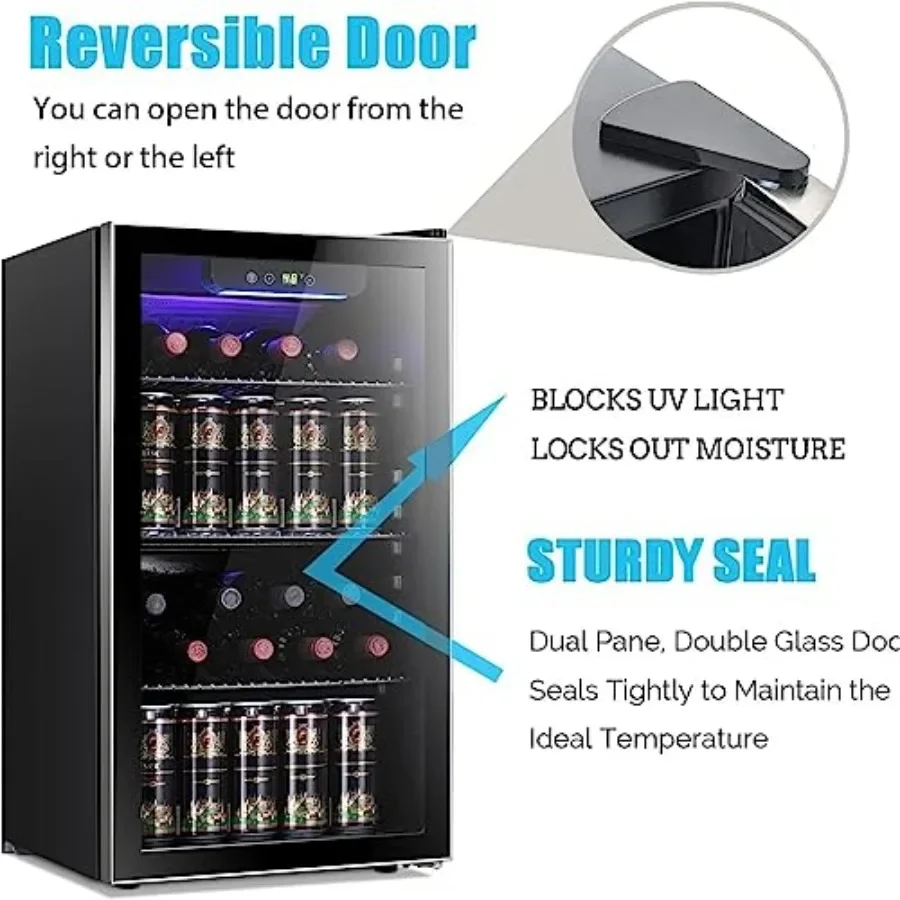 26 Bottle 130 Can Wine Cooler/ - огляд і ціна Wine Beer Fridge Cabinet