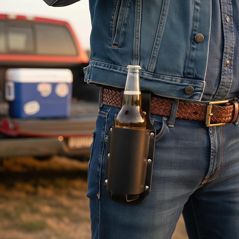 [J] 1Pcs Leather Beer Can Bott - огляд і ціна Wine In Beer Bottle