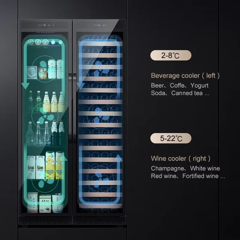 Built In Beverage Fridge Doubl - огляд і ціна Wine Beer Fridge Dual Zone